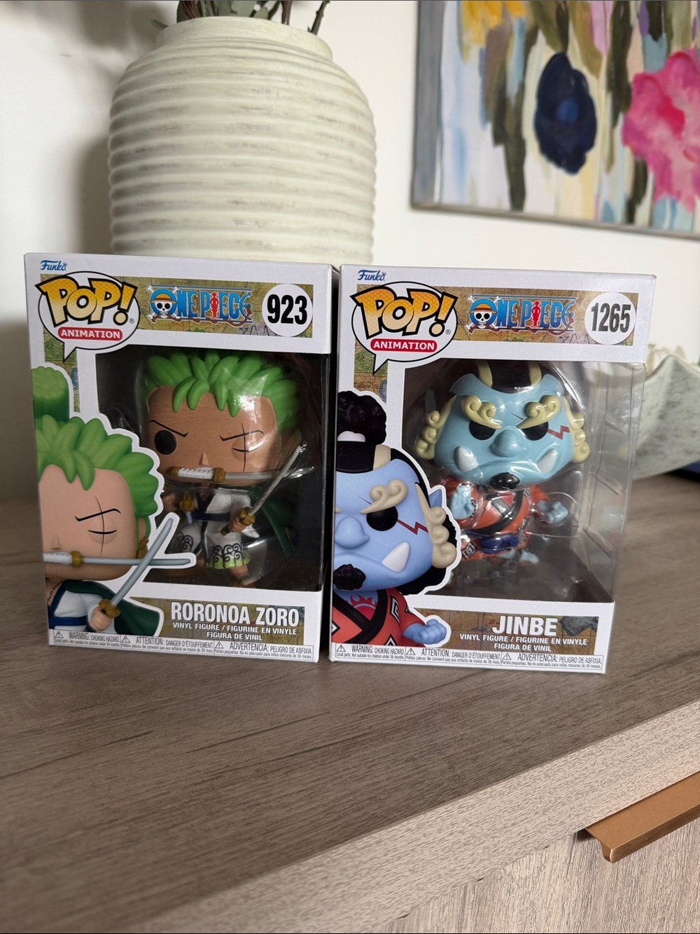 Funko Pop! One Piece Roronoa Zoro (Green) & Jinbe (Blue) Vinyl Figures Set